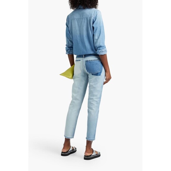 Frame Womens Size 29 Denim Le Garcon Unmatched Straight Jeans 34"Wx27"Ins. NEW - Picture 4 of 12